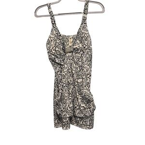 Black and White Patterned Mini Dress L/XL